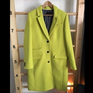 Banana Republic Chartreuse Wool Coat